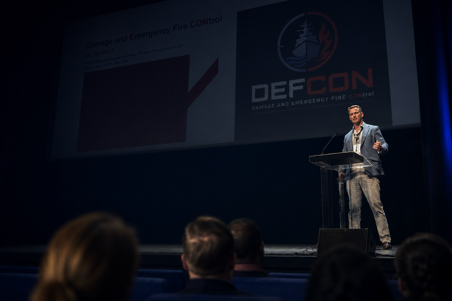 Tim Doyle presenting at a professional conference